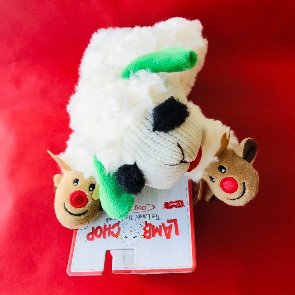 Multipet Plush Dog Toy, Christmas Holiday Lambchop